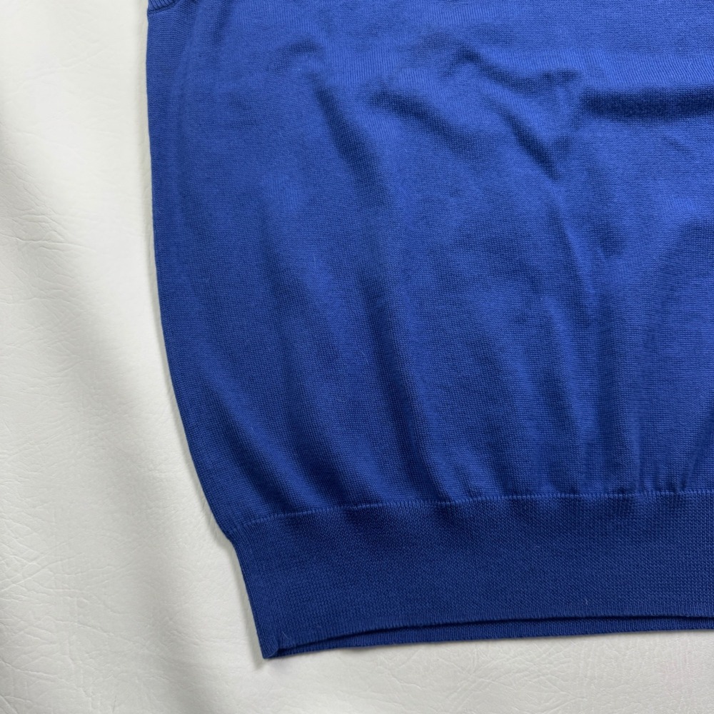 Brooks Brothers 346 Mens Blue Supima Cotton V-Neck Sweater Vest Medium NWT - Picture 15 of 16